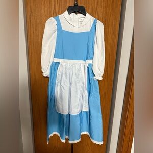 Disney Store Beauty & the Beast Belle Village Blue Dress with Apron – Size 9/10